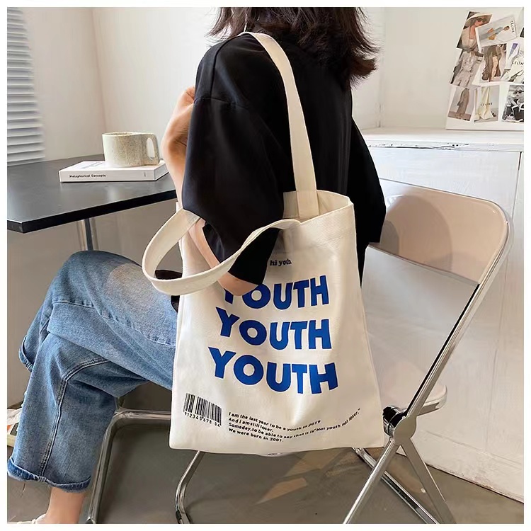 กระเป๋า​ผ้าแคนวาสแฟชั่นสไตล์​เกาหลี​สุดฮิต YOUTH
