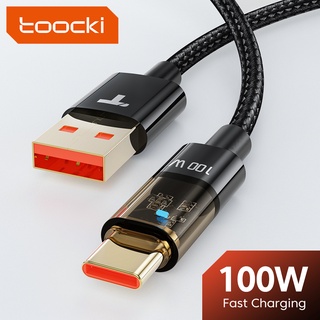 Toocki PD 100W USB เป็น Type C สายชาร์จเร็วมาก สายชาร์จ 6A USB Type C สายชาร์จข้อมูล สายไฟ