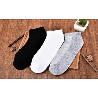 ถุงเท้าพร้อมส่ง QUILLA 100% Thick Cotton Ankle Socks for Male พร้อมส่ง