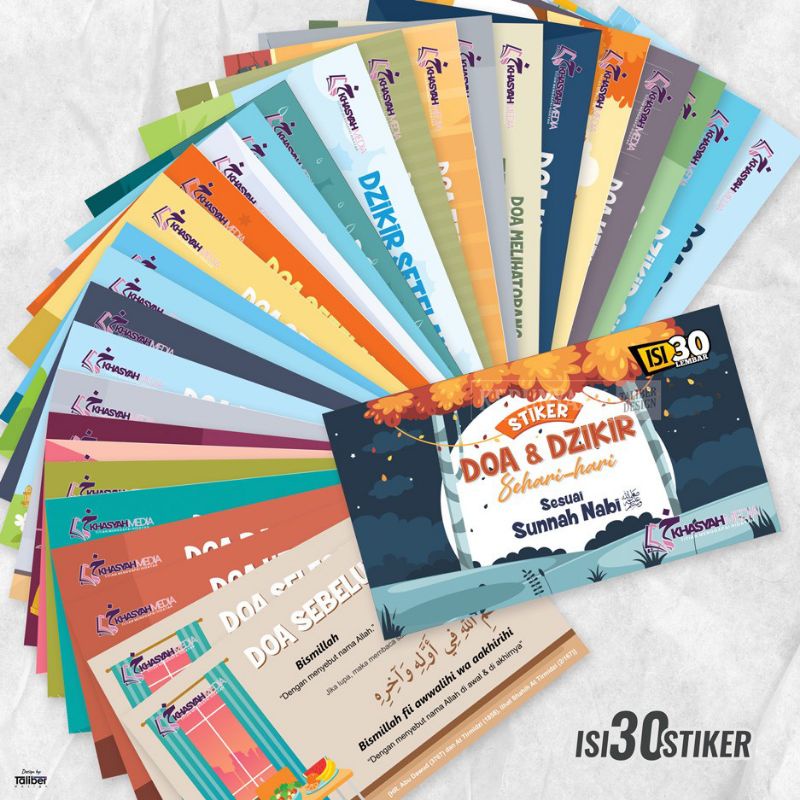 สติ๊กเกอร์ DAILY PRAYER & DZKIR (สติ๊กเกอร์ 30 สติ๊กเกอร์) - BIGGER & LONGER SIZE