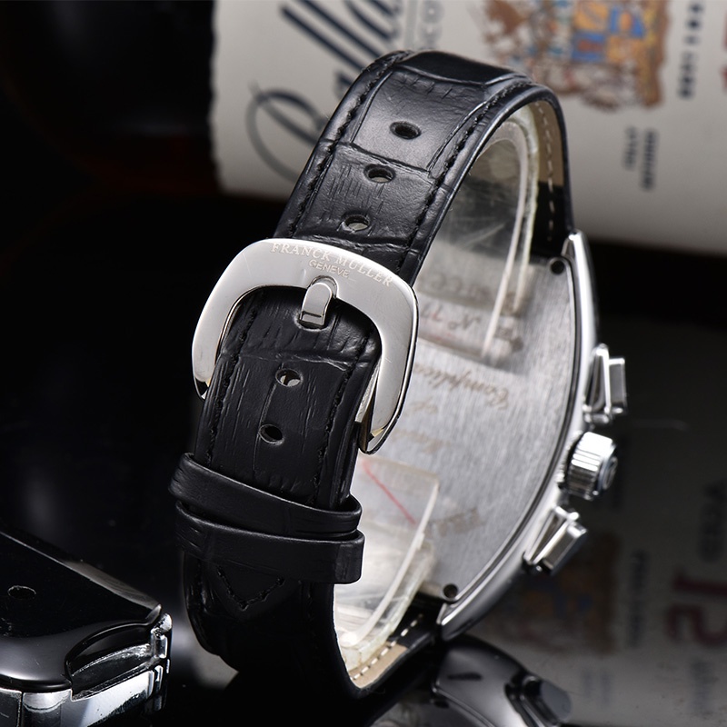 Franck-muller ใหม่ นาฬิกาข้อมืออัตโนมัติ สายหนัง ปฏิทิน สไตล์นักธุรกิจ หรูหรา สําหรับผู้ชาย