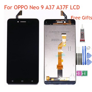 อะไหล่หน้าจอสัมผัส LCD พร้อมกรอบ สําหรับ OPPO NEO 9 A37 A37F