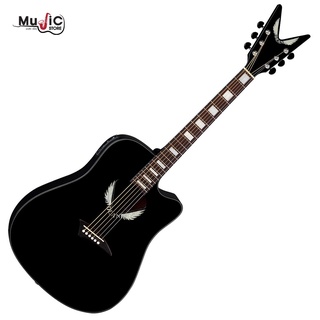 กีต้าร์โปร่งไฟฟ้า Dean V-Wing Thin Body Acoustic Electric Guitar - Classic Black