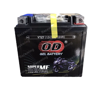 OD Battery YTZ7 แบตเตอรี่ มอเตอร์ไซค์ แบตแห้ง 12V 7A