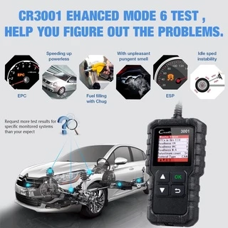 [สินค้าพร้อมส่ง] เครื่องสแกนเนอร์อ่านโค้ดอัตโนมัติ X431 CR3001 OBD2 OBDII obd 2 Creader 3001 PK ELM327 AD310