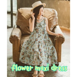 เดรสยาว​ ลายดอกไม้สวยหวาน​ Maxi dress