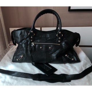 Used balenciaga parttime silver hardware in black ของแท้100%