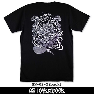 Overdose T-shirt เสื้อยืดคอกลม สีดำ รหัส BN-03-2(โอเวอโดส)