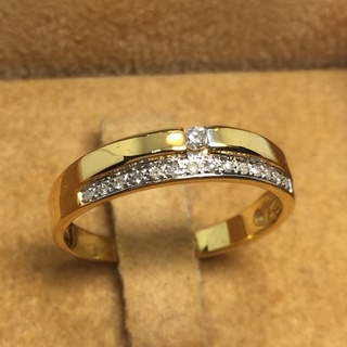 แหวนทองแท้เพชรแท้สวยๆปอกนิ้วฝั่งเพชร