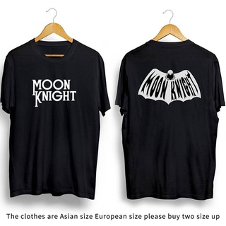 เสื้อยืดผ้าฝ้าย เสื้อยืดคอกลม พิมพ์ลาย Sam Retro Moon Knight Marvel สีดํา สีขาว สําหรับผู้ชาย และผู้หญิง