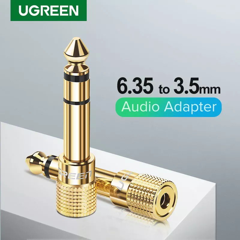 Ugreen Jack 3.5 Speaker Connector 6.35mm Male to 3.5mm Female Audio Connector Aux Cable for Speaker Guitar Jack