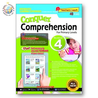 Global Education หนังสือแบบฝึกหัดการจับใจความสำหรับป. 4  Conquer Comprehension For Primary Levels Workbook 4