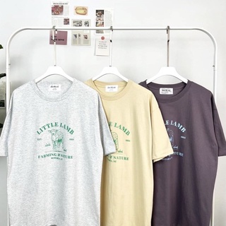 เสื้อยืดทรงโอเวอร์ไซส์ ลาย LITTLE LAMB ป้าย Anywear