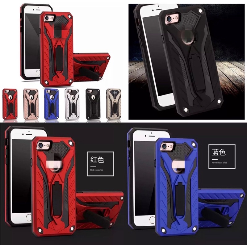 เคสกันกระแทก เคสไฮบริด มีขาตั้ง Case สำหรับไอโฟน รุ่น iPhone 6 6S 6Plus 6splus 7Plus 8Plus XS XR iPhone11 11ProMax SE2