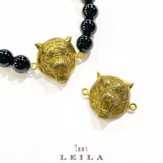 Leila Amulets ไลลา เสือแม่ลูกอ่อน นอนกิน สีทอง (พร้อมกำไลหินฟรีตามรูป)