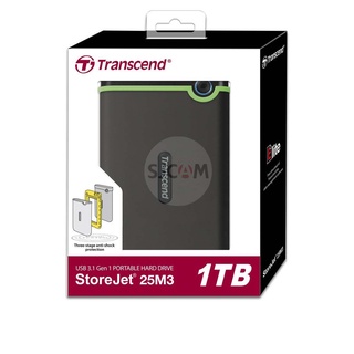 Transcend External HDD 1TB รับประกัน 3 ปี -มีใบกำกับภาษี-TS1TSJ25M3S