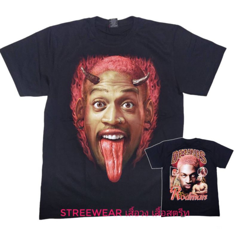 เสื้อยืด Rodman dennis basketball เสื้อบาสเกตบอล ไซส์ยุโรป