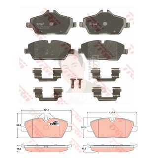 GDB1611 ผ้าเบรค-หน้า(TRW) (เนื้อผ้า COTEC) BMW 118i (E87)