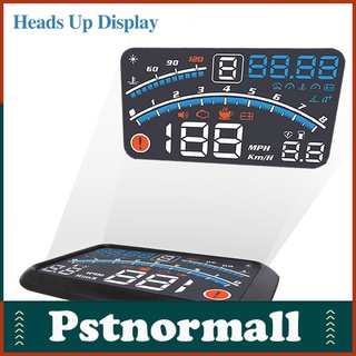 Pstnormall อุปกรณ์ระบบเตือนความเร็ว Obd2 Gps Hud Head Up Display 5.5 นิ้วสําหรับรถยนต์