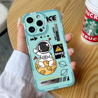 Compatible With Samsung Galaxy M11 M12 M22 M31 M62 F62 M30S M21 M51 M02 เคสซัมซุง สำหรับ Case TPU Cartoon Space Astronaut เคส เคสโทรศัพท์ เคสมือถือ Full Cover Shockproof Cases