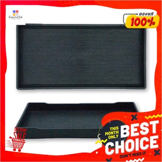 ถาดขอบเหลี่ยมลายไม้ 21x11 ซม.Plastic Square Tray 21x11 cm