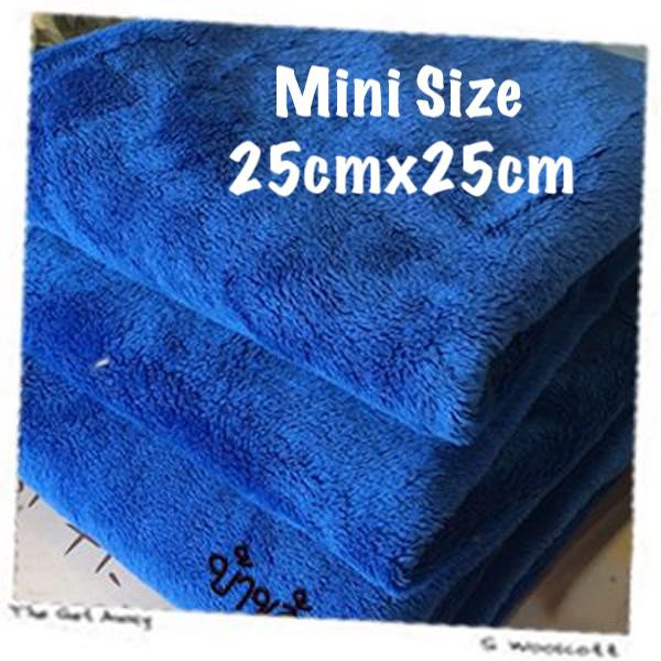 5K170Y7115a 1 pcs ผ้าขน ยาว 3 มิล ขนาด 25cm x 25cm หนา นุ่ม เนื้อนิ่ม สีน้ำเงิน สำหรับทำตุ๊กตา จำนวน