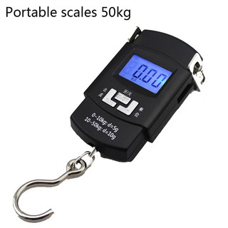 Portable ช่างน้ำหนัก ดิจิตอล Portable Electronic Scale กระเป๋าเดินทาง (สีดำ)