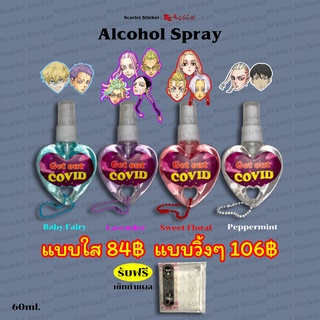 สเปรย์แอลกอฮอล์75.4% รูปหัวใจ ขนาด60ml.