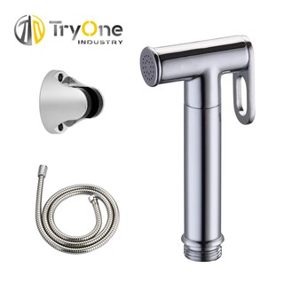 TryOne สายฉีดชำระ ชุดสายฉีดชำระ  หัวฉีดชำระผลิตจากทองเหลือง ชุด 3 in 1 พร้อมสาย 1.5 เมตร  ไม่ขึ้นสนิม LY-0019C SET