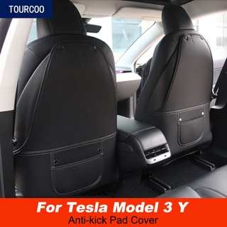 Tesla อุปกรณ์เสริมCar Seat Anti Kick ad rotector Cover for Tesla Model 3 Y Car Styling Modification Child Anti Dirty Lea