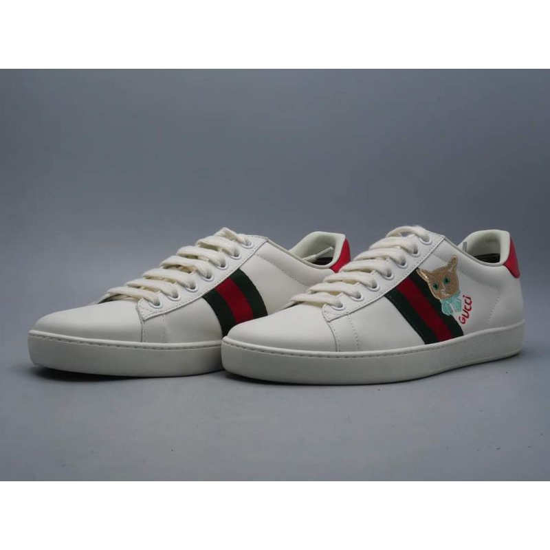 ส่งฟรี! Gucci White Cat Ace Sneakers size40 Shopee Thailand