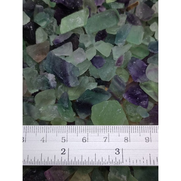 ☘️ หินฟลูออไรต์ ( Fluorite ) หินเเท้ สีเขียวฟ้า ใสสวย ในถุงขนาด 50 กรัม 🌟ราคาพิเศษ🌟🌟 - รูปที่ 5