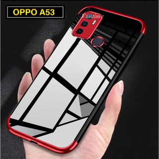 Case OPPO A53 2020 เคสออฟโป้ เคสนิ่ม ขอบสีหลังใส เคสกันกระแทก สวยและบาง TPU CASE เคสซีลีโคน สินค้าใหม่ ส่งจากไทย