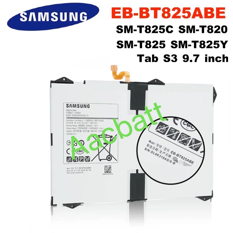 แบตเตอรี่ Samsung Galaxy Tab S3 9.7 SM-T825C T825C EB-BT825ABE 6000mAh