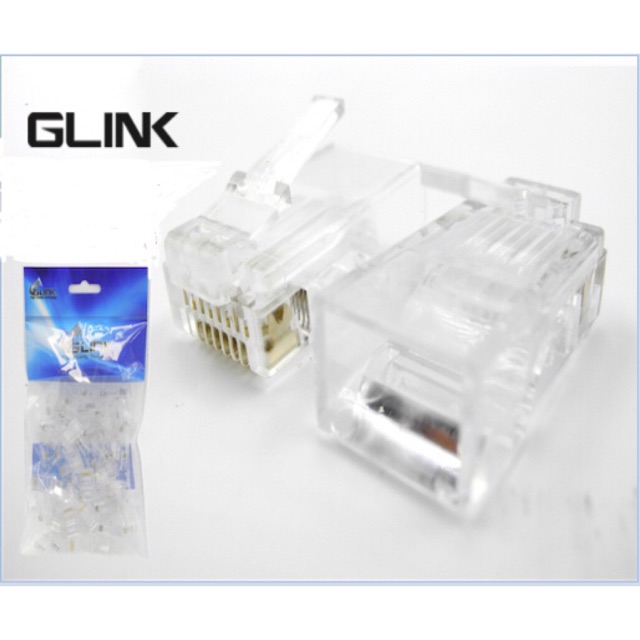 SALE GLINK GL-382หัวแลน RJ45 Cat6 GLINK 50ตัว/แพ็ค #คำค้นหาเพิ่มเติม คีย์บอร์ดเกมมิ่ง Keybord EGA RGB USB เข้าสายตัวเมีย DisplayPort