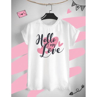 เสื้อยืดสกรีนลายวาเลนไทน์ Happy Valentine Day Hello My Love