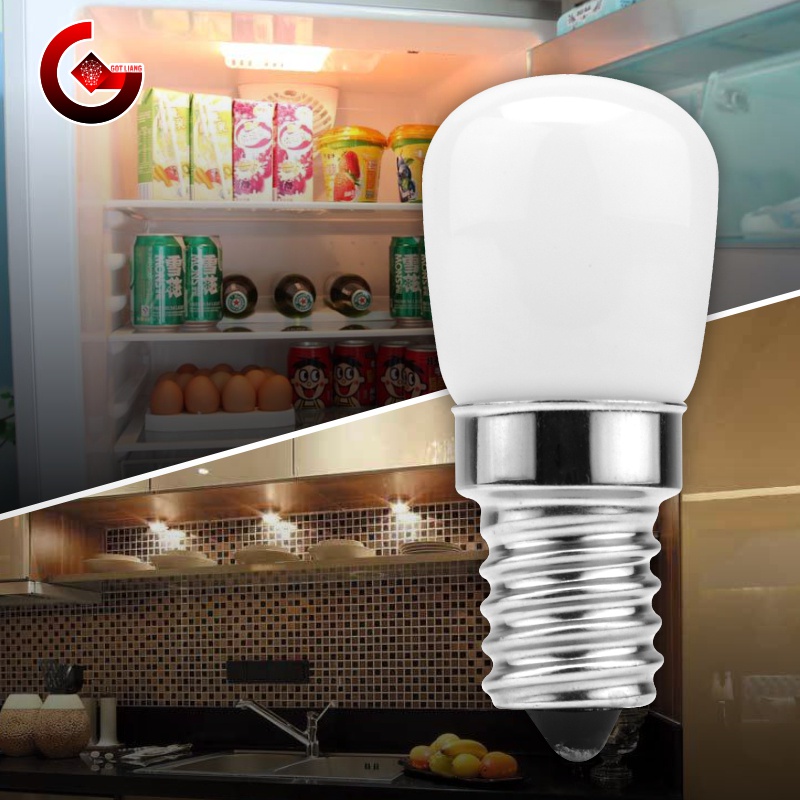 Got Liang หลอดไฟฮาโลเจนตู้เย็น LED 3W E14 AC 220V SMD2835 สีขาวอบอุ่น