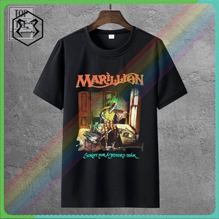 เสื้อยืดขายดีที่สุด Marillion Script For A JesterS Tear Tshirt Gothic Emo Tee Shirt Punk Hippie Vintage Sweatshirt