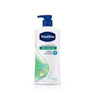 Vaseline วาสลีน ครีมอาบน้ำ สกิน คูลลิ่ง สูตรกลิ่นเย็นสดชื่น สีเขียว 430 มล. (8851932184960)