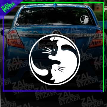 *<ZAL STICKER> สติ๊กเกอร์ KERETA YIN YANG CAT KUCING JDM MYVI AXIA ALZA BELZA SAGA PERSONA VIOS HOND