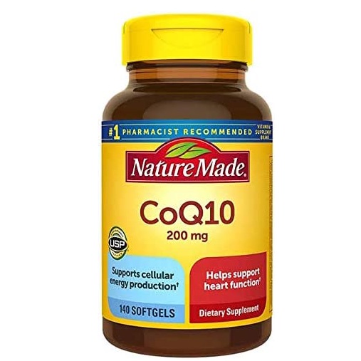 Nature Made CoQ10 200 mg โคคิวเทน บำรุงหัวใจ ต่อต้านสารอนุมูลอิสระ เพิ่มภูมิคุ้มกัน และ การเผาผลาญพลังงาน