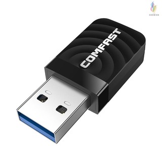 อะแดปเตอร์รับสัญญาณอินเตอร์เน็ตไร้สาย usb comfast cf - 812 ac gigabit  wifi ac 1300 mbps wifi 2.4 g 5.8 ghz