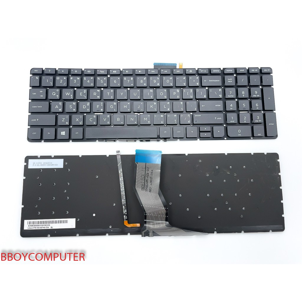 HP Keyboard คีย์บอร์ด HP Envy X360 15-AR 15-AQ ไทย อังกฤษ มีไฟ backlite