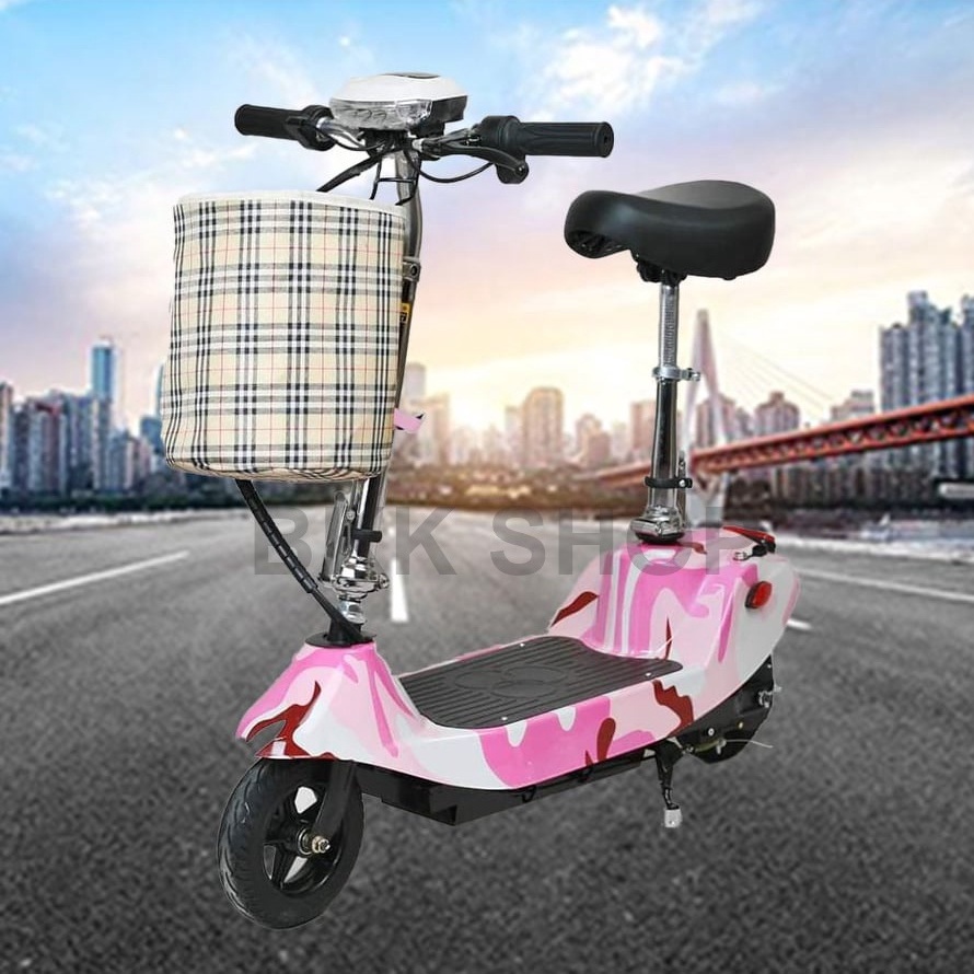 (ใหม่) สกู็ตเตอร์ไฟฟ้า Electric Scooter 24V ไฟหน้า LED E-Scooter ความจุของแบตเตอรี่ 24V20A-24/40A มอ