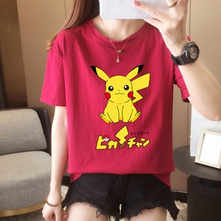 ฤดูร้อน  อินเทรนด์ที่สุด  ลายการ์ตูนญี่ปุ่นน่ารัก  แขนสั้น  เสื้อยืด  8สี  M~3XL