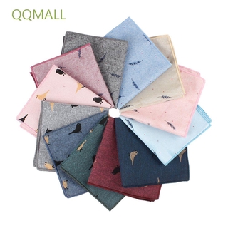 Qqmall ผ้าเช็ดหน้าปักลายดอกไม้สําหรับผู้ชาย