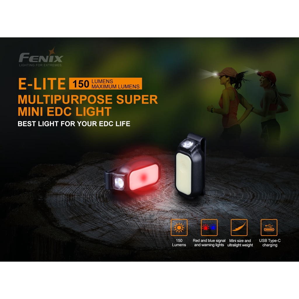 ไฟฉายติดหมวก Fenix E-LITE MULTIPURPOSE SUPER MINI EDC ความสว่าง 150lm