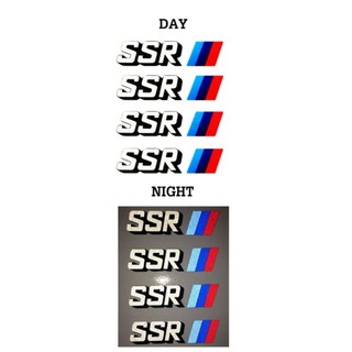 สติกเกอร์ สะท้อนแสง 3M แต่งซิ่ง สติกเกอร์ ติดล้อ รถยนต์ SSR(STICKER CAR) ขนาด 5.5*1.5*0.1 ซม.