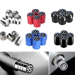 ฝาครอบวาล์วล้อรถยนต์ อะลูมิเนียม อุปกรณ์เสริม สําหรับ Fusca Volkswagen Golf Mk4 Mk7 MK3 Jetta Mk6 Vw Up Passat B5 B6 B7 4 ชิ้น