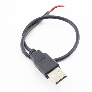 อะแดปเตอร์สายชาร์จ USB 2.0 2pin 2 สายไฟ 0.3 เมตร 1 เมตร 2 เมตร 5V DIY